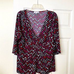 Black, Red, and Pink Bouse
